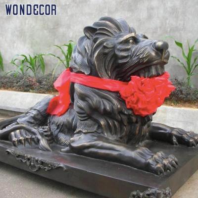 China China Wondecor Life Size Garden Statue Outdoor Bronze Sculpture Animal Lion Decoration for sale