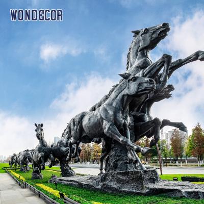 China 2021 China Large Custom Metal Garden Art Life Size Statue Outdoor Decoration Horse Copper Brass Bronze Sculpture for sale