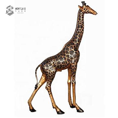 China China Professional Customized Outdoor Metal Decoration Statues Giraffe Bronze Sculpture for sale