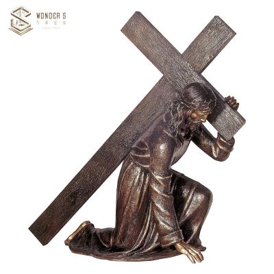 China China Custom Bronze Statue Jesus, Mary Jesus, Birth of Jesus for sale