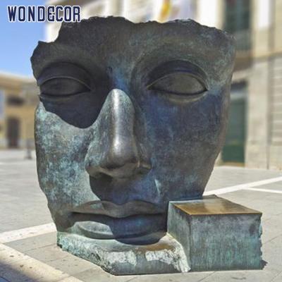 China China Wondecor Outdoors Famous Modern Cast Bronze Half Face Statue Art Sculpture for sale