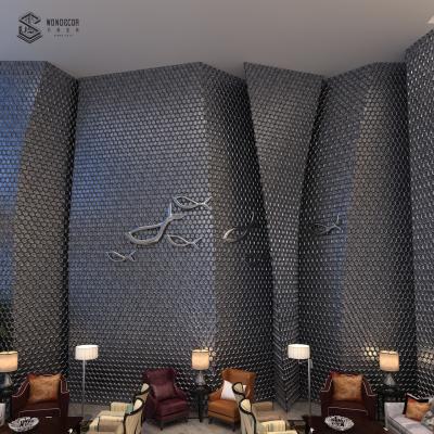 China Large Modern New China Hotel Lobby Abstract Stainless Steel Fish Sculpture Wall for sale