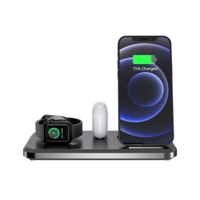 China Desktop Hot Selling Product 3 in 1 Type-C Phone ABS Left Magnetic Wireless Charger for sale