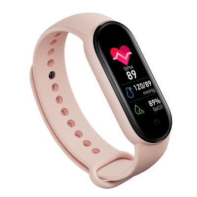 China New Trend M6 Fitness Tracker Call Reminder Touch Screen Women Men Women Smart Watch Wristband for sale