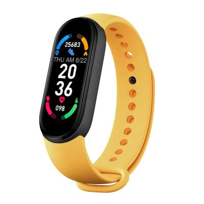 China Heart Rate Tracker Smart Watch Touch Screen Low Price M6 Plastic Case Fitness Tracker Sports Bracelet for sale