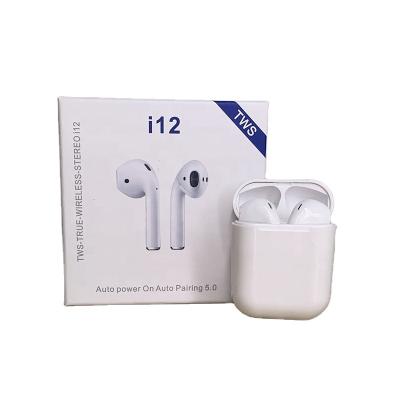 China In-Ear 2021 Real Waterproof Radio Stereo Mini Sports Earplugs 5.0 Radio tws Headset Wireless Motion Stereo Earphone i12 Inpods for sale