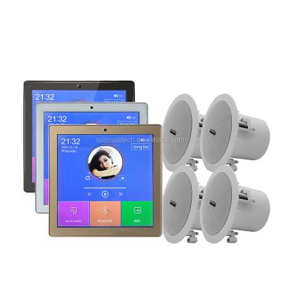 China Yes In Wall Amplifier 4 Inch Touch Screen With Blue-tooth Background Smart Home Music Wall Amplifier High Quality for sale