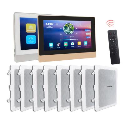 China Yes Hotel/Home Theater System Wifi BT In Wall Sound Amplifier Android 8.1 Touch Screen PA Wall Mount Stereo Audio Speaker for sale