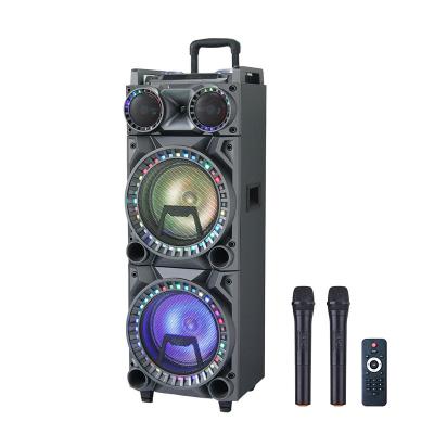 China / Double 10inch LED Bass Trolley Super Outdoor Portable Party Music Powerful Speaker for sale