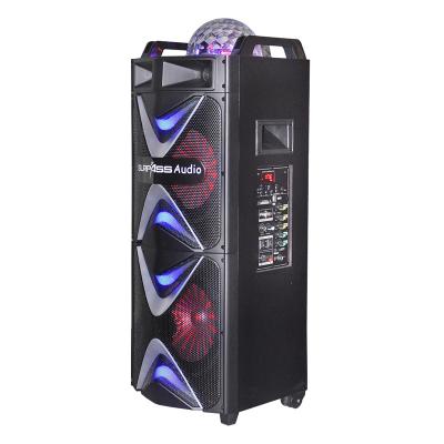 China Speaker With LED Light Sistema De Audio BT Trolley Speaker Profesional audio Bass Guitar Amplifier For Outdoor for sale