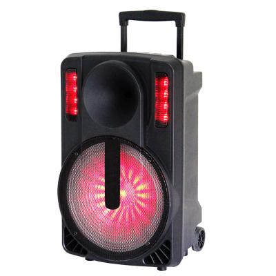 China / 2021 New Style 200W Powered Large Subwoofer Trolley Blue-tooth Loudspeaker Amplifier Loadspeaker for sale