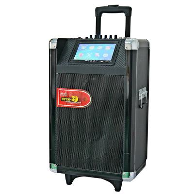 China No High Quality MP5 Full Range Karaoke Speaker 10-Inch Portable Active Cart 300W Speakers for sale