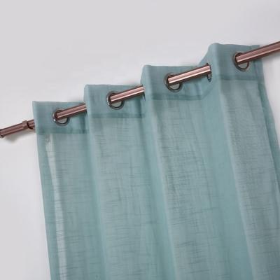 China Hot Sale Design Classic Faux Sheer Insulated Linen Window Curtains For Living Room Home Decor for sale