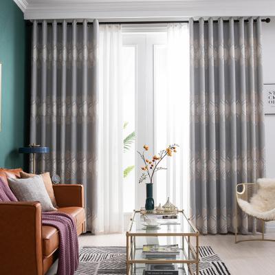 China 100% Polyester Blackout Curtain Fabric Blackout Ready Made Curtains For Bedroom And Living romm for sale