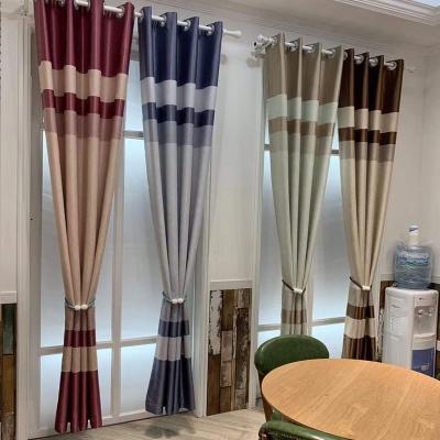 China Blackout Sale Blackout Window Curtain Whole Strip Embossed Fabric For Window Curtains Living Room Blackout for sale