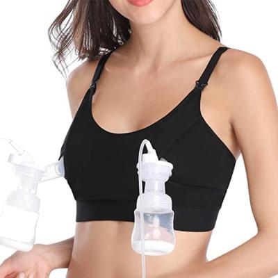 China Antibacterial Custom Maternity Clothes Cross Care Adjustable Bra Straps Breathable Seamless Feeding Bra for sale