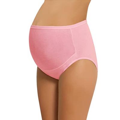 China Solid Logo Women's Underwear Maternity Clothes Seamless Maternity Antibacterial Custom Size High Panties for sale