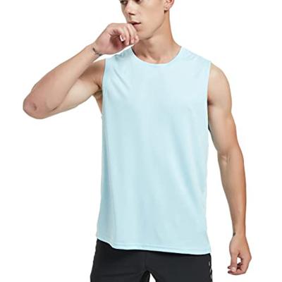 China Sun Light Weight Sleeveless Shirt Protection Short Sleeve Quick Dry Muscle Vest Men's Rise Building T-Shirt for sale