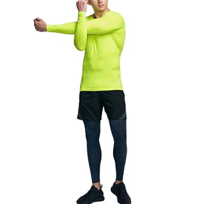 China QUICK DRY Seamless Round Sunscreen Water Sports Long Sleeve Compression Low Neck Sports Fitness Shirt for sale