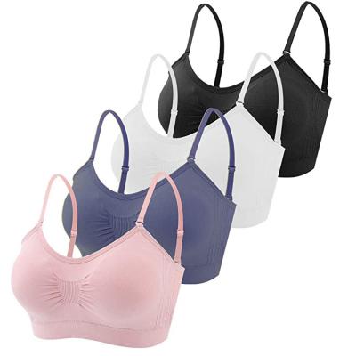 China Solid Color QUICK DRY Custom Breathable Seamless Bra Ladies Adjustable Straps Underwear Women for sale