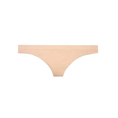 China Custom Breathable Nylon Spandex Underwear Breathable String Thong Women Seamless Stretchy C Logo Panties for sale