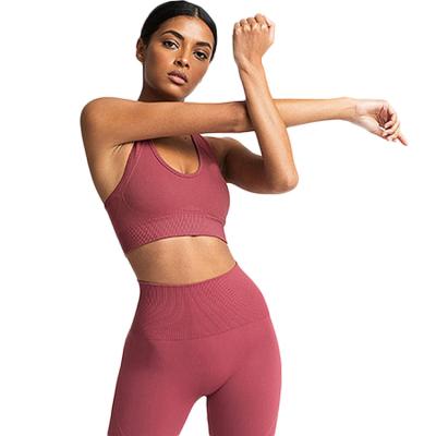 China 2022 Breathable Nylon Elastic Fitness Spandex Yoga Wear Gym Workout Push Up Sports Bra For Women for sale