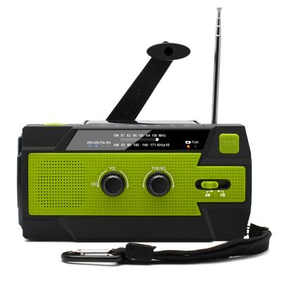 China IPX3 4000mAh PORTABLE Battery Backup Time Rechargeable Outdoor Portable Solar Radio for sale