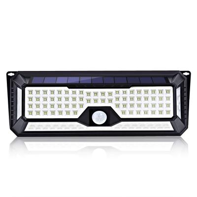 China Garden 136 LED Lithium Security Rechargeable Waterproof Portable Outdoor Motion Sensor Solar Powered Garden Wall Light for sale