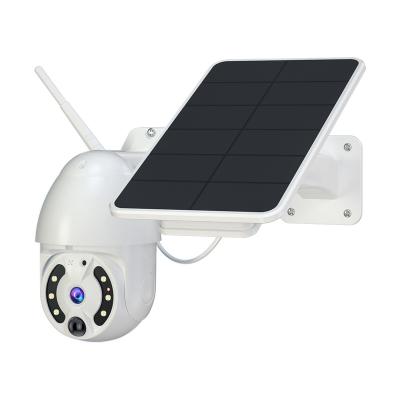 China NIGHT VISION 4g sim solar power camera ptz zoom cctv security camera alarm 1080p PIR low power solar outdoor solar camera for sale