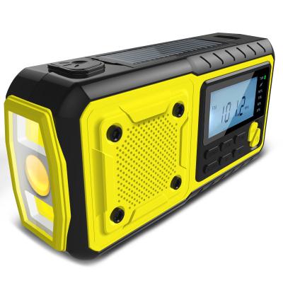 China PORTABLE SOLAR Crank Flashlight Solar Crank Radio Emergency Survival SOS Radio Weather Radio For Reading Light for sale