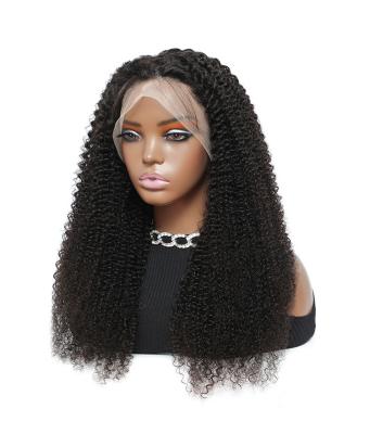 China Curly Curl Ready To Ship 4x4 Color Full Lace Front Wigs 100% Remy Curly Transparent Hair Wigs For Men Glueless for sale