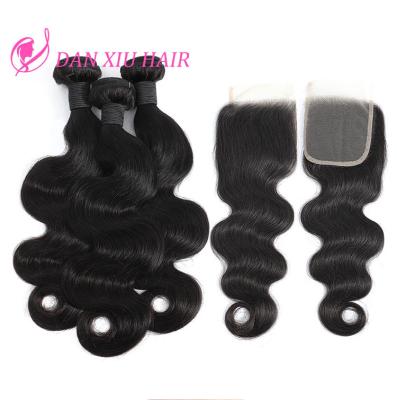 China Virgin 100% Remy Human Hair Factory HD Lace Bundles With Closure, HD 13x4 13x6 Lace Headband With Baby Hair Lace Closure Transparent Body Wave for sale