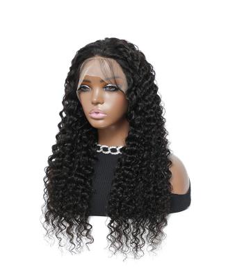 China Deep Wave Hd Lace13x4 13x6 Lace Frontal Wigs , Raw Brazilian Cuticle Aligned Human Hair Lace Front Wig With Baby Hair for sale