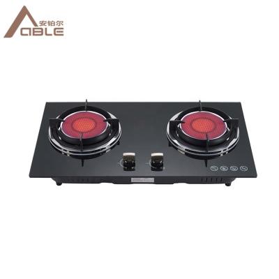 China High Quality Infrared Tempered Glass Embedded Gas Stove CAPABLE Household Gas Stove for sale