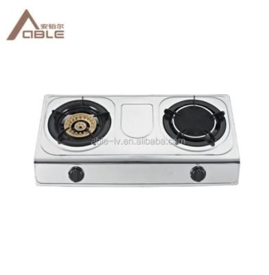 China Portable Household 2 Burner Gas Cooker Stainless Steel Gas Stove Gas Stove for sale