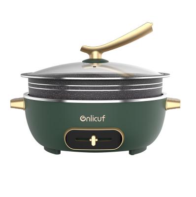 China Hot Selling Best Hot Selling Multi Function Steak Pot 5L Hotel Fried Pan Electric Multi Cooking Pot Hotel Pot Frying High Fire Saute Soup Electric Skillet for sale