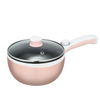 China Hot Sale Household Mini Pot Fryer Electric Multi Cooking Pan With Glass Lid Electric Hot Stew Pot for sale