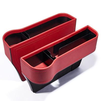 China Leather Automotive Side Storage Box Car Interior Accessory Multifunctional Luxury Vehicle Seat Front Seat Gap Filler Organizer for sale