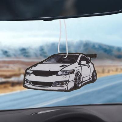 China Black sports ice coche jdm ambientador auto smell scented aroma hanging custom car air freshener wholesale sublimation paper for car for sale