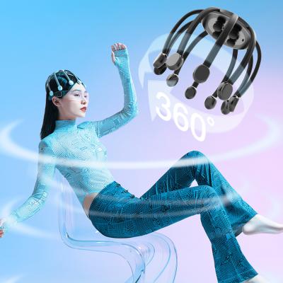 China HEZHENG 10 Head Silicone HandFree Scalp Massager Portable Comfortable Electric Multifunctional Octopus Head Massager Relaxation for sale