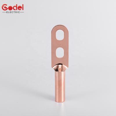 China Good quality copper hot selling battery connecting wire supports terminal cable hook tube crimping 2 hole hooks for sale