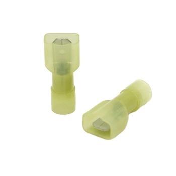 China Nylon Insulated Female Spade Connector Spade Fully Brass Electrical Quick Terminals for sale