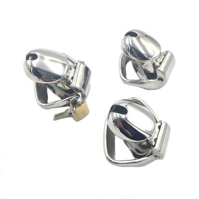 China Bdsm bondage chastity cage hot selling product sexy toy for man bird device adult chastity cage cock ring stainless steel man bird lock for sale