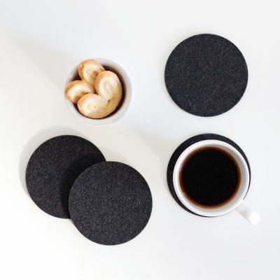 China Customized Viable Design Placement Cheap Black Drink Coasters Felt Coasters For Sale for sale