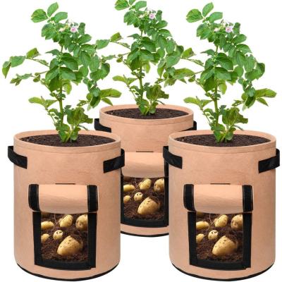 China Eco-friendly Felt Potato Grow Bag Eco-friendly Potato Planter Felt Grow Bags for sale