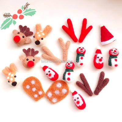 China Colorful Gift Stain Goods Christmas Brooch Wool Felt Balls For Home Decoration for sale