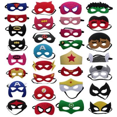 China 28pcs Kid Soft Party Supplies Felt Superhero Eye Masks At Masquerade Parties for sale