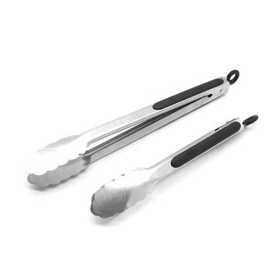 China Easily Cleaned Kitchen Utensils Stainless Steel Food BBQ Premium Heat Resistant Tongs for sale