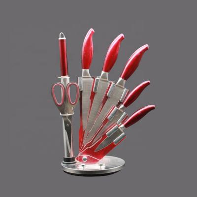 China Viable kitchen knife set with forge handle for sale