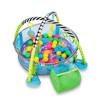 China Amazon Hot Sale Educational Toy Baby Crawing Baby Activity Gym with Ball Pit Baby Play Mat for sale